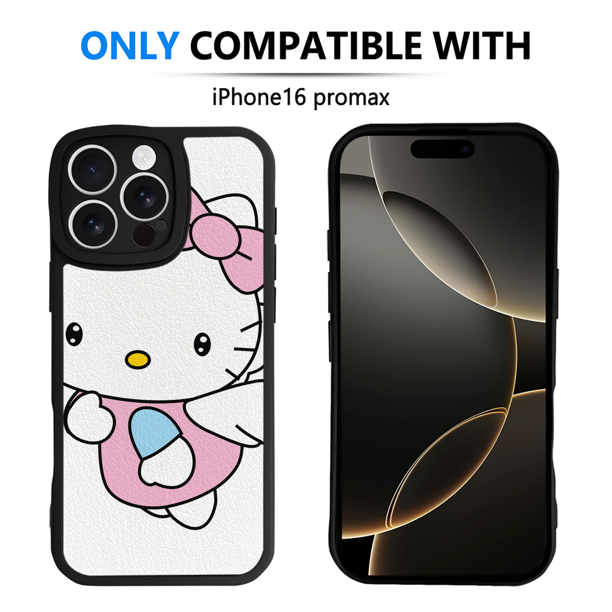 （画像用） Hello Kitty ハローキティ 【iPhone 16シリーズ対応】シリコンスマホケース（レザー調） 材質：シリコン